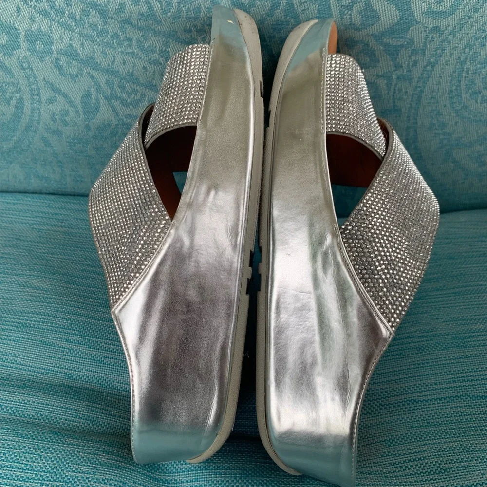 FitFlop CRYSTALL CROSSOVER SLIDE Platform Sandals